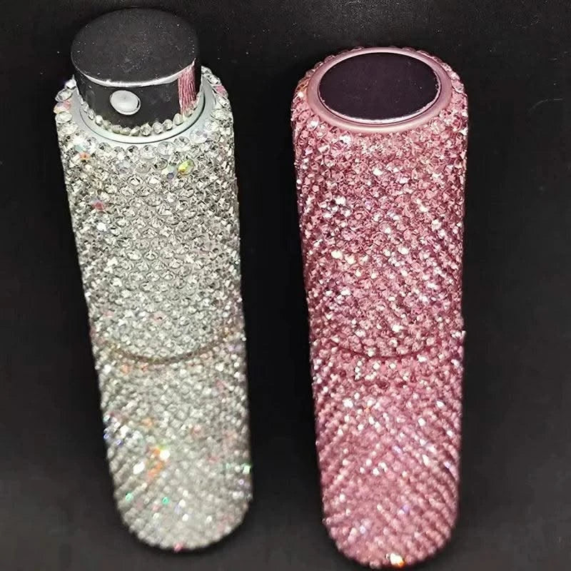 Luxury 10ml Perfume Spray Bottle Bling Rhinestones Refillable Perfume Atomizer Empty Bottle Travel Cosmetic Essential Container