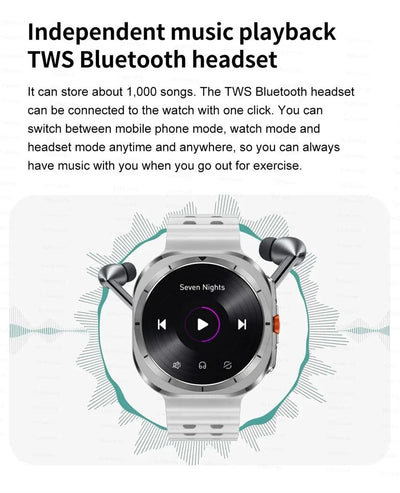 2025New Galaxy Watch 7 Ultra Smart Watch Men 32GB Memory GPS NFC AMOLED Screen Fitness Tracker Health Smartwatches For Samsung