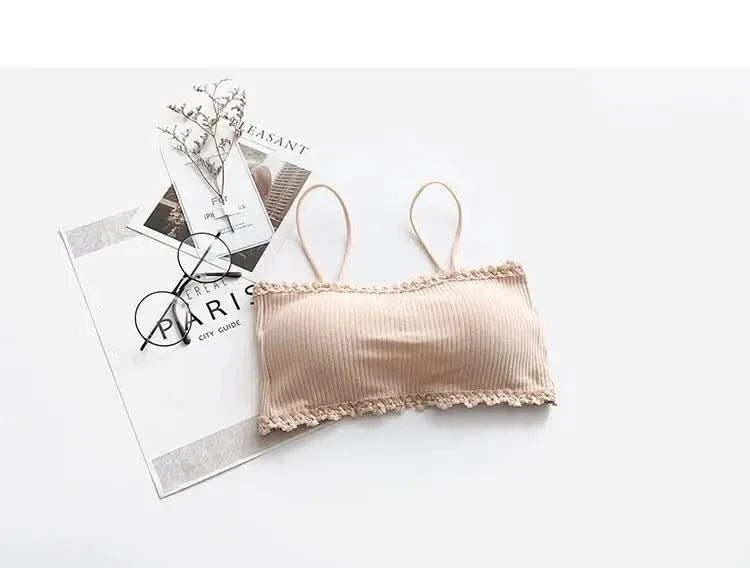 Women's Cotton Bra Female Tube Top Bra