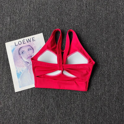 Sports Underwear for Women High-intensity Integrated Cup Shockproof Bra Running Training Suit Fitness Yoga Vest Wear Outside
