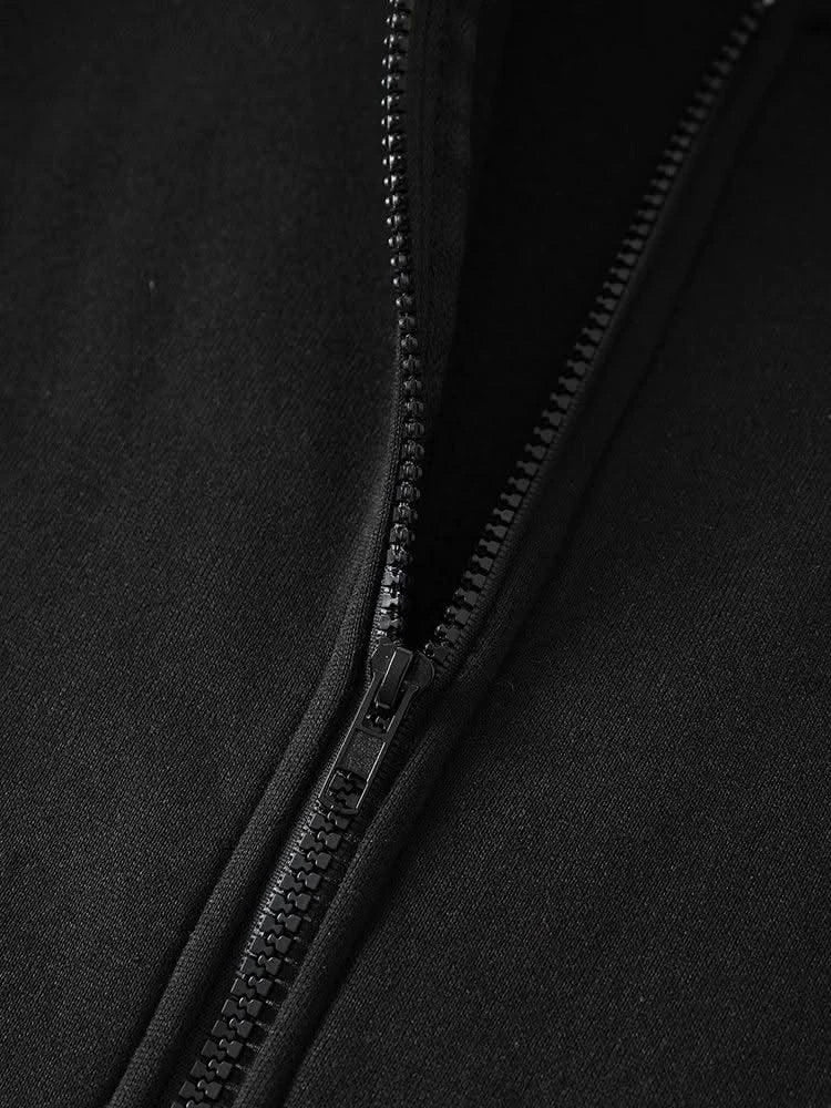 Fashion Solid Zipper Hoodie Women Warm Fleece Hooded Sweatshirt Autumn Casual Street Pocket Sportswear Oversized Female Clothing