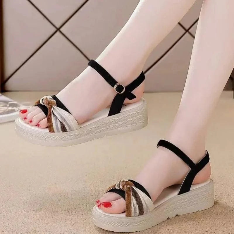 Woman Shoes Open Toe Platform Sandals for Women 2025 Luxury Summer Offers Sandal Anti Slip Hot Comfort Low Price Footwear Sales