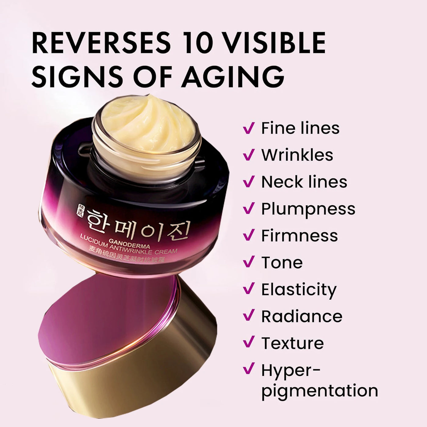 Ganoderma Lucidum Firming Revitalizing Cream Hydrating Moisturizing Repair Skin Dark Yellow Rough Skin Care Korean Face care