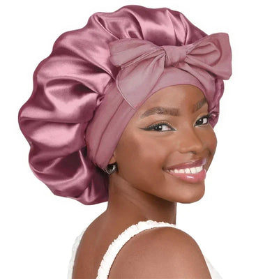 Satin Bonnet Silk Bonnet Adjustable Bonne For Sleeping Hair Bonnet With Tie Band Bonnets For Women Men