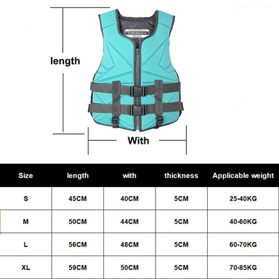 Life Jacket for Adults, Surf, Motorboats, Ski, Kayak, Fishing, Wakeboard, Raft, Rescue Boat, Drifting, Life Safety Vest