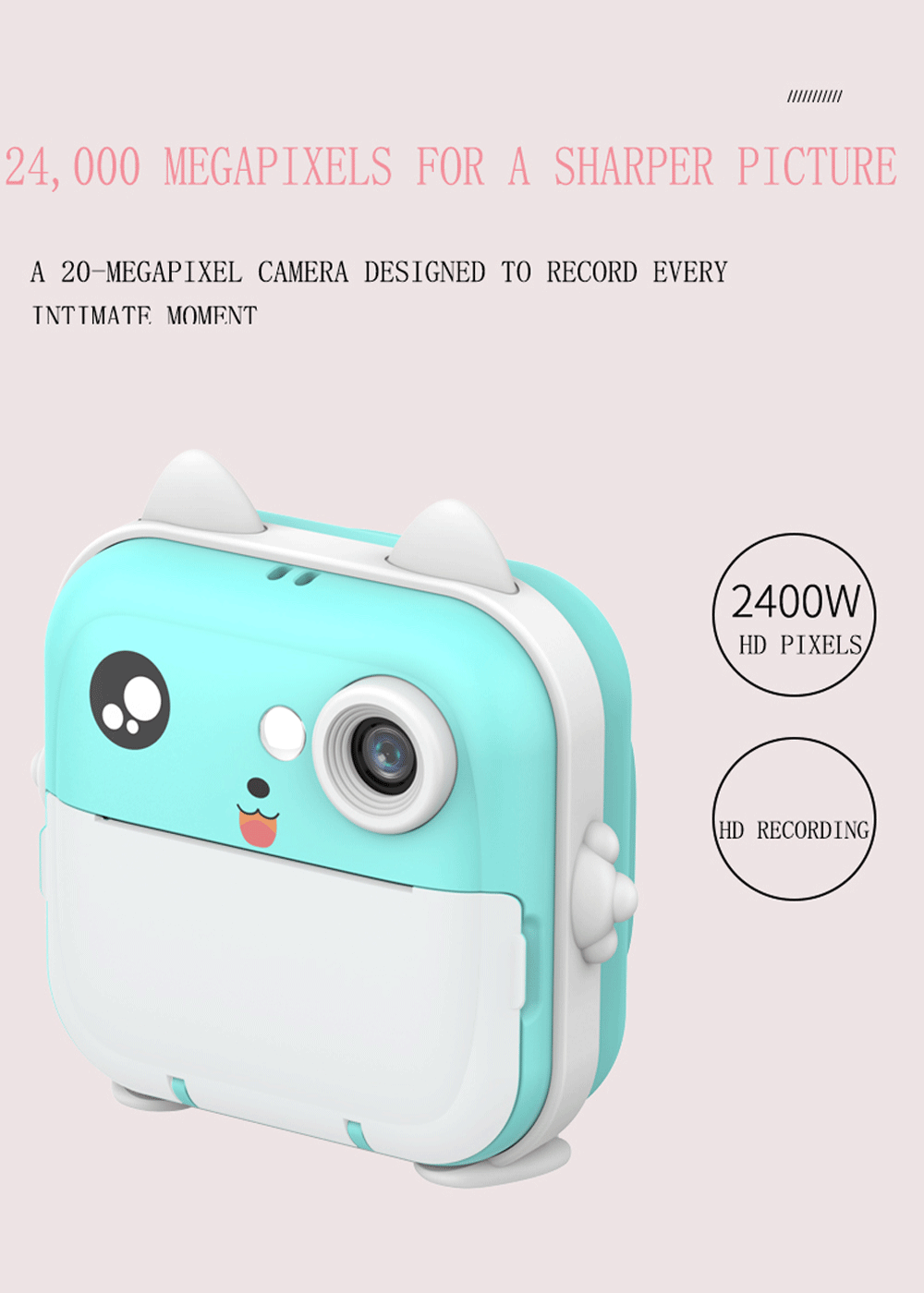 Digital Children Camera For Photography Instant Print Photo Kids Camera Mini Thermal Printer Video Educational Toys Gift