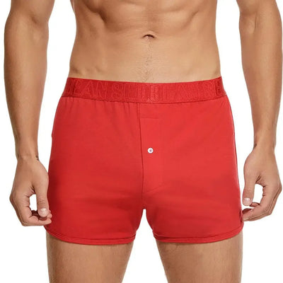 2024 Men's Cotton Jersey Boxer Short Loungewear Underwear Loose Fit Underpants Sleepwear Shorts Boxers for Men