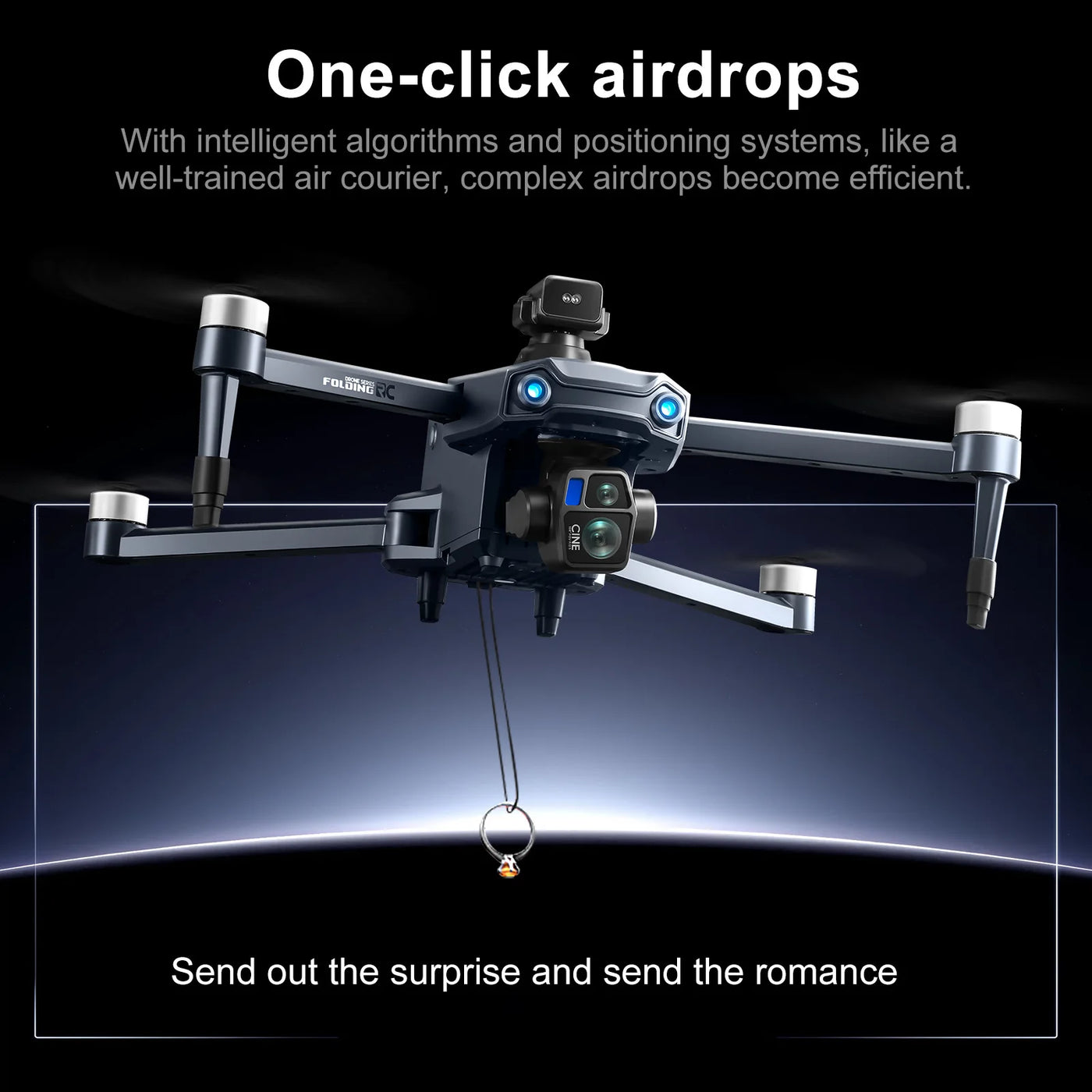 S819 Airdrop Drone with 2.7K GPS 5G Image Transmission 500g Load HD Aerial Photography RC Aircraft