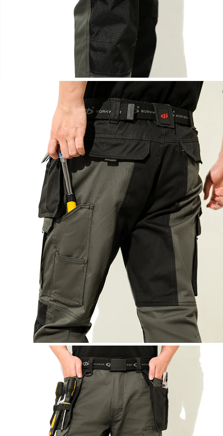 Work Pants For Men Multifunctional Work Trousers Workwear Pants With Reflective Tapes