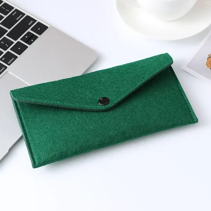 Felt Envelope Mobile Phone Bag Storage Pouch Wallet Credit Card Holder Business Change Purse Bag Thin Wallet Card Holde