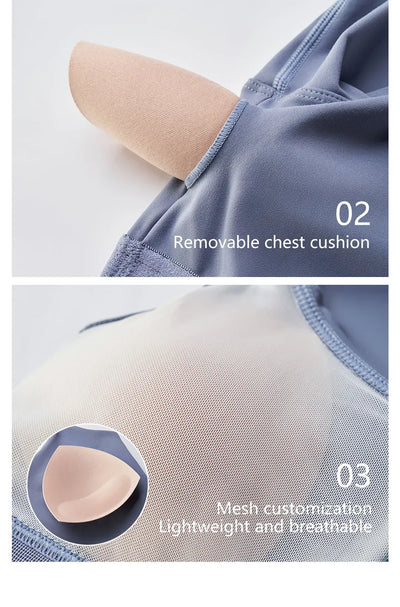 Women's sexy yoga undershirt Outdoor beautiful back training clothes Fashion sling bra Sports underwear With Coasters