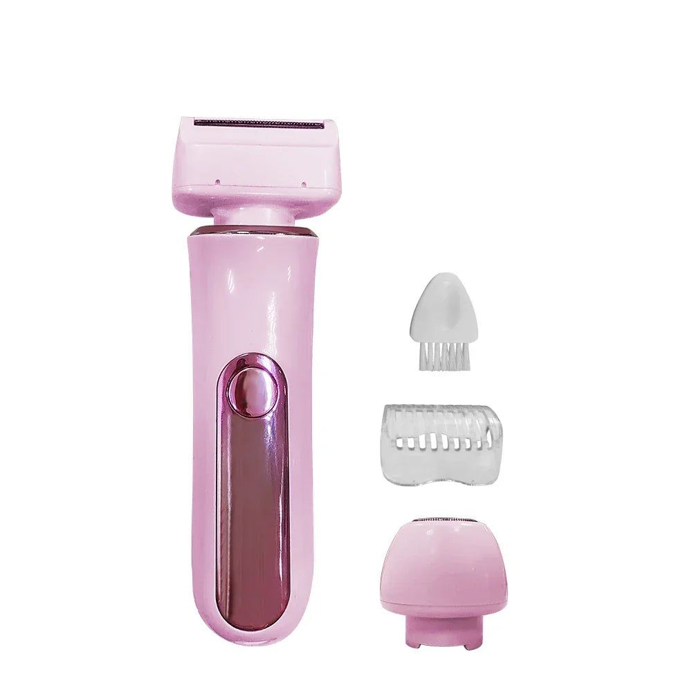 2 in 1 Electric Women Shaver For Bikini Body Leg Armpit Hair Trimmer Dual-Head Ladies Face Mustache Razor Painless Hair Remover