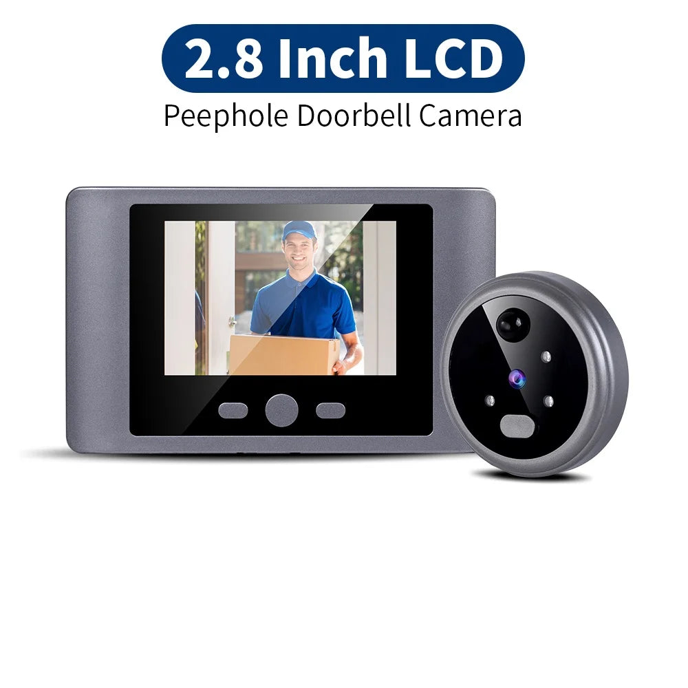 Security House Wireless Doorbells 480P Video Digital Door Peephole With 2.8 inch Screen Ring bell