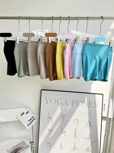 Women Yoga Shorts High Waist Workout Shorts Fitness Yoga Lift Butt Fitness Ladies Yoga Gym Running Short Pants Sportswear