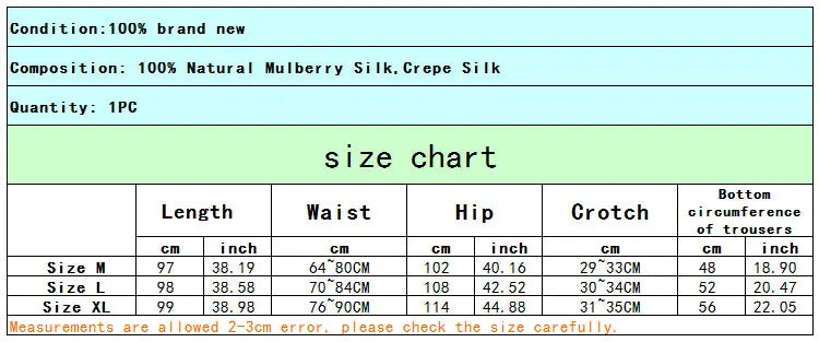 Women Pants 100% Mulberry Silk 16 momme Blue Jeans Printed Pocket Wide Leg Long Trousers Elastic Waist Office Lady M L XL MM858