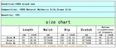 Women Pants 100% Mulberry Silk 16 momme Blue Jeans Printed Pocket Wide Leg Long Trousers Elastic Waist Office Lady M L XL MM858
