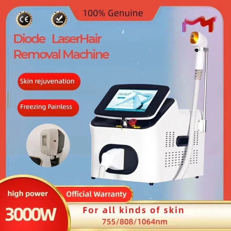Laser Permanent Hair Remover 755nm 808nm 1064nm Diode Laser Hair Removal Machine Epilation Definitive 14