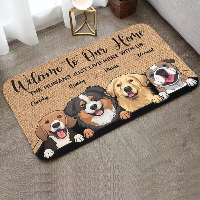 Custom Cute Cat Dog Children Room Mat Kitchen and Home Items Entrance Carpet Floor Mats Washable Non-slip Kitchen Rug Rugs Foot