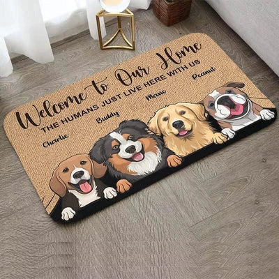 Custom Cute Cat Dog Children Room Mat Kitchen and Home Items Entrance Carpet Floor Mats Washable Non-slip Kitchen Rug Rugs Foot