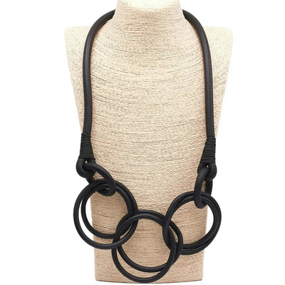 BARWODO New Rubber Chain Necklace For Women Simple Handmade Elasticity Jewelry Sweater Chains Party Accessories Luxury Necklaces