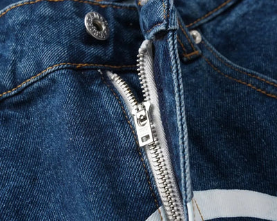 2022 New Summer Denim Shorts For Men Icecream Running Dog Trendy Brand Half Cut Emboridery Logo Unique Punk Mid Waist Jeans