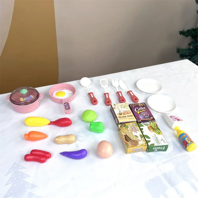 Simulated Kitchen Toys Kitchenware Lighting and Sounds Cooking Game Set Children Fun Educational Toy Educational Toys Boys Girls