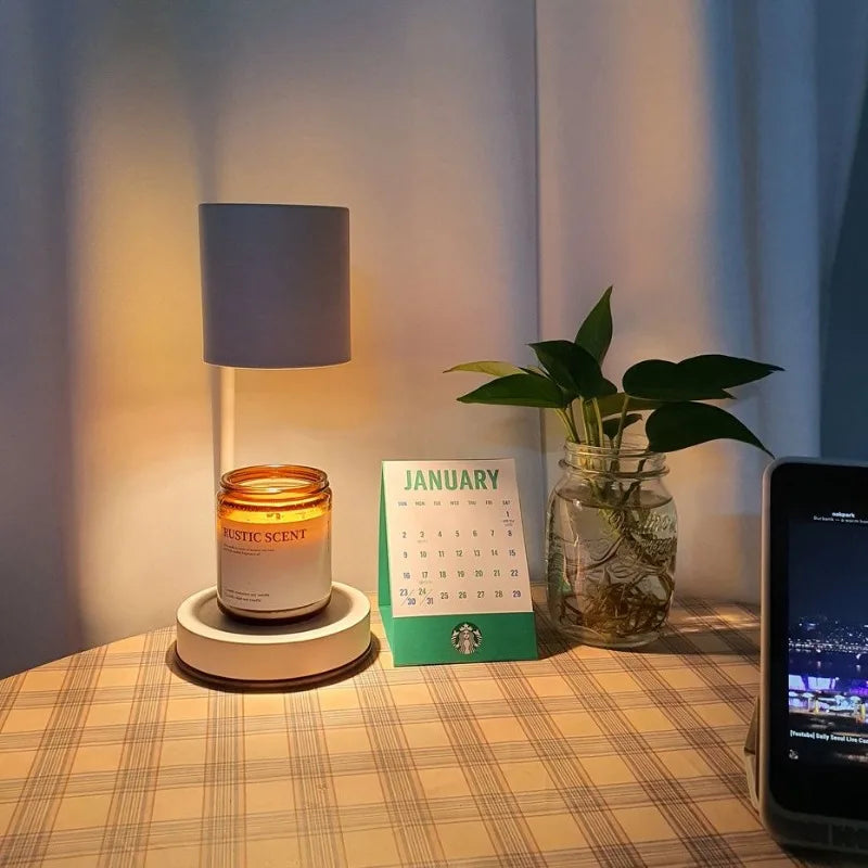 Korean Candle Warmer Lamp Candle Tray  Candle Holder Modern Dimmable Electric Night Light Fragrance Light Desk Decor Lighting