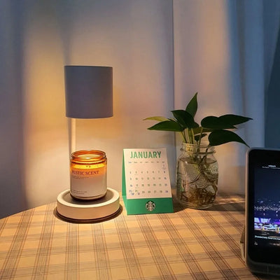 Korean Candle Warmer Lamp Candle Tray  Candle Holder Modern Dimmable Electric Night Light Fragrance Light Desk Decor Lighting