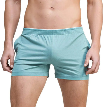 Men's Running Workout Active Shorts Cotton Gym Training Lounge Sleep Bottoms Elastic Waist Casual Pajama Pocket Jogger Home Wear