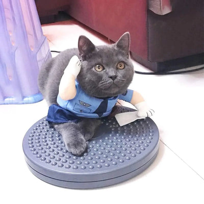 Cat Clothes Police Costume Halloween Outfit Fabric Pet Wear Role Play Supplies Cat Clothing Dog Funky Clothes Pet Supplies