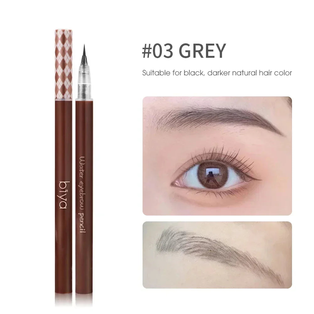 Water Liquid Eyebrow Pencil Waterproof Long Lasting No Blooming Eyeliner Lying Silkworm Ultra Fine Eyebrow Tattoo Pencil Makeup