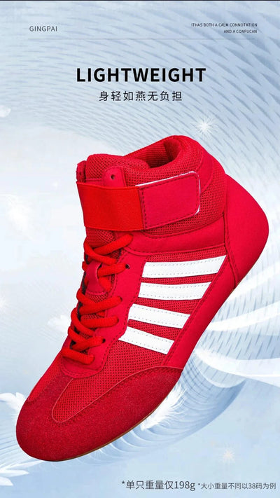 Boxing wrestling shoes children's adult training men women combat fighting Sanda high top shoes boots strength weightlifting gym