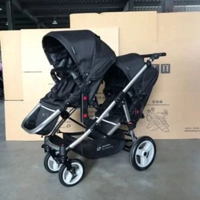 Twin Baby Stroller  Foldable, Two-way  Multifunctional Twin Baby Stroller,High View Baby Stroller Adjustable Armrests