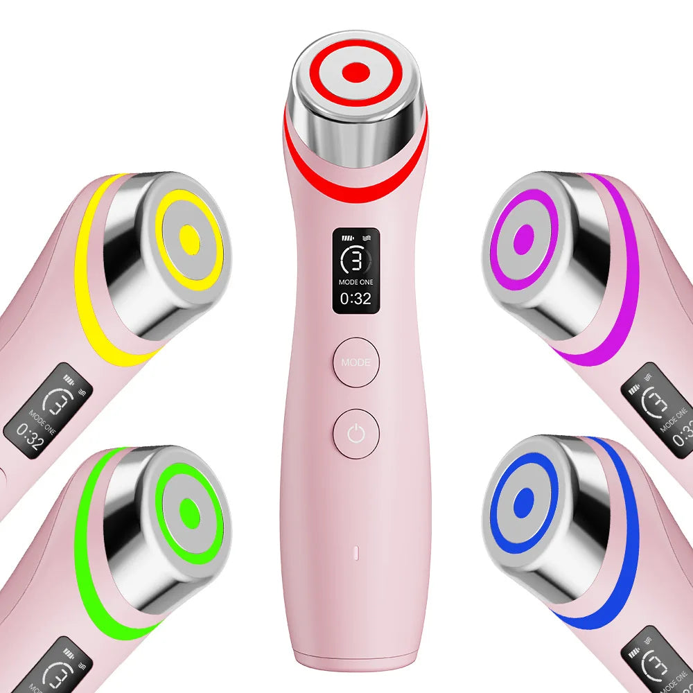 New 4 in 1 Skincare Beauty Instrument Red Light Facial Wand Skin Rejuvenation Face Massager