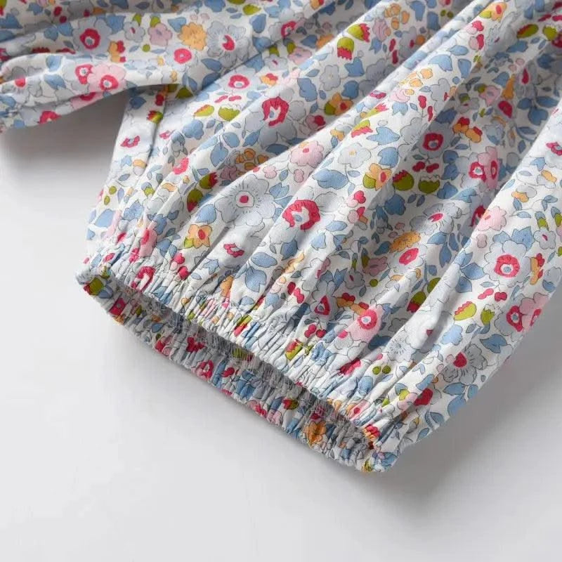 Summer Clothes Set for Baby Girls Kids Kawaii Vest Tops and Floral Printed Butt Pants Children Korean Style Casual Playwear