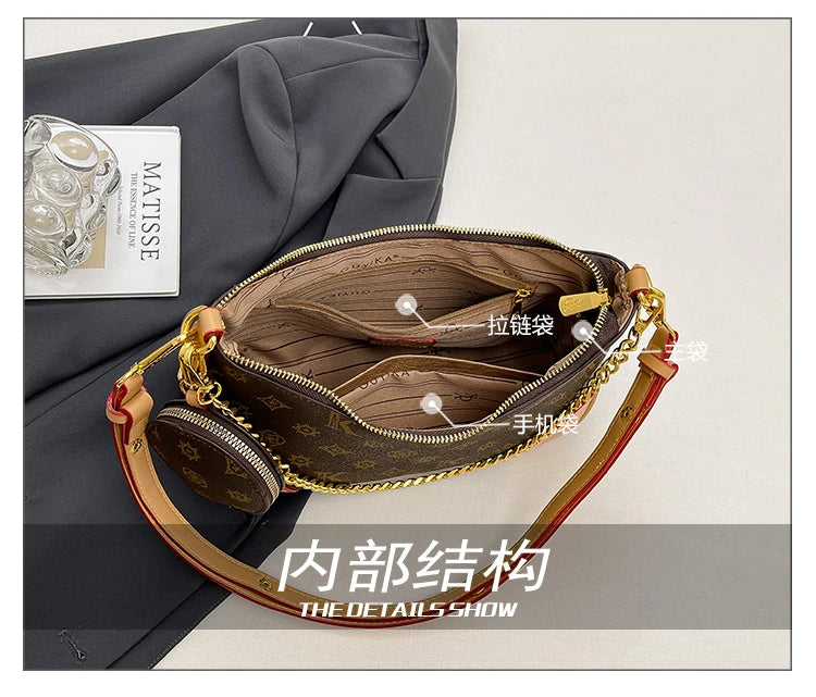 Famous Designer Elegant Handbags Leather For Women, Ladies Crossbody Shoulder Bag Classic Popular And Lightweight For Shopping