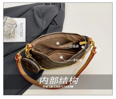 Famous Designer Elegant Handbags Leather For Women, Ladies Crossbody Shoulder Bag Classic Popular And Lightweight For Shopping