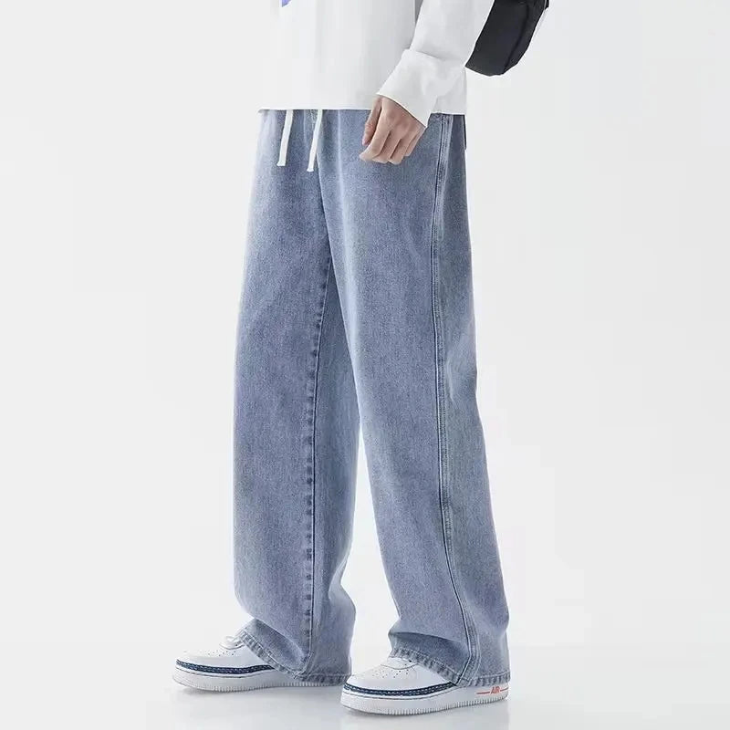 Boyfriend Vintage Fashion Straight Casual Loose Denim Cargo Pants Men Designer  Jeans Streetwear Loose Wide Leg Jeans