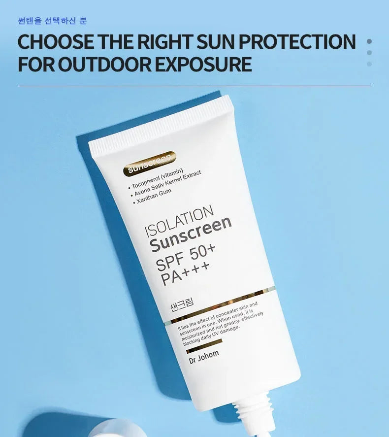 SPF 50+ Sunscreen Long Lasting & Waterproof Sun Protection Cream Moisturizing Non Sticky ultraviolet-proof For Face & Body