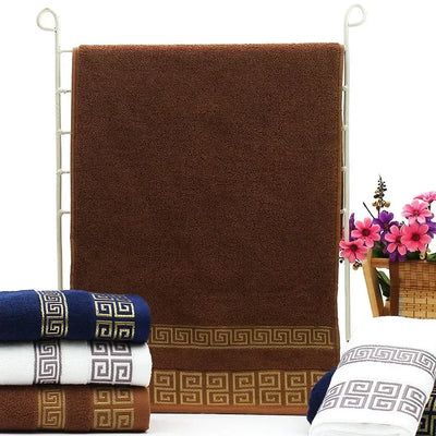 Adult Bathroom Towels, 35x75cm, 100% Cotton, High Quality, Luxury Soft, Embroidered, Beach, Strongly Water Absorbent