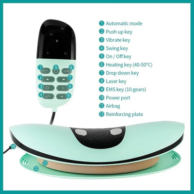 Electric Lumbar Traction Massager Adjustable Vibration Waist Massager Wa ist Spine Support Back Massage Machine Waist masajeador