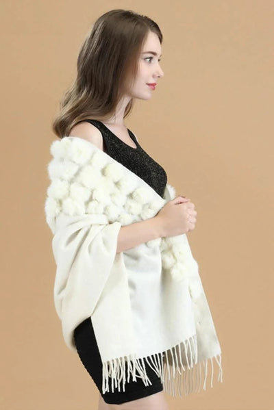 Winter Thick  Genuine Rabbit Fur Scarf for Women