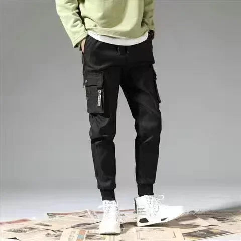 New Big Pockets Cargo Pants Women Ankle-length High Waist Drawstring Loose Streetwear Hip Hop Versatile Joggers Trousers Female