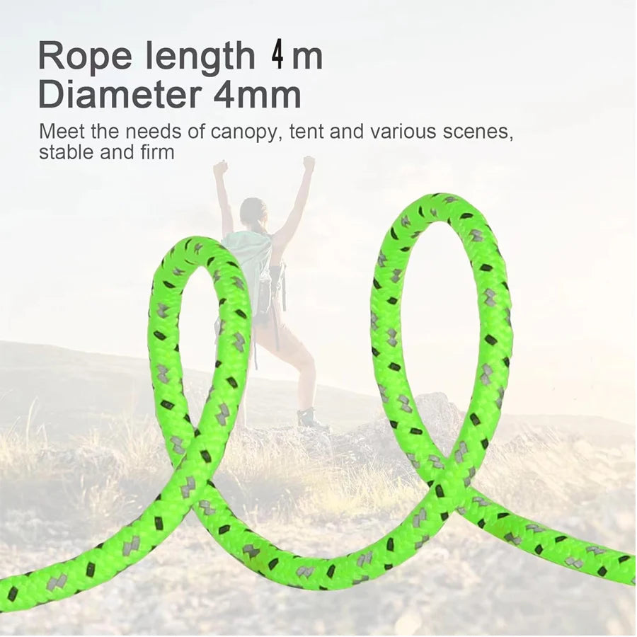 Camping Guylines Ropes for Tent Tarp,Climbing,Hiking Backpacking Outdoor Guy Lines Tent Cords Lightweight Camping Rope