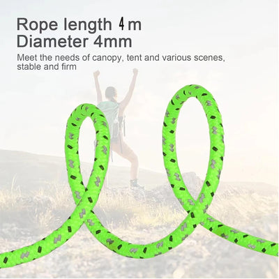 Camping Guylines Ropes for Tent Tarp,Climbing,Hiking Backpacking Outdoor Guy Lines Tent Cords Lightweight Camping Rope