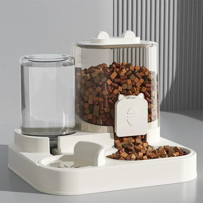 Dog Auto Feeder and Water Dispenser Gravity Food Feeder and Waterer Set with Pet Food Bowl Universal Pet Products
