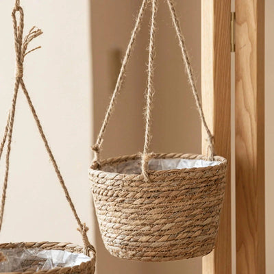 Garden Hanging Planter Hanging Woven Planter Basket Decorative Large Capacity Flower Pot Holder Plant Hangers Home Decoration