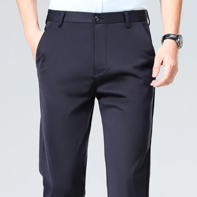 Plus Size Big and Tall Mens Trousers Business Casual Loose Straight Leg Pants Comfort Fit Office Work Commuting No Tight Classic