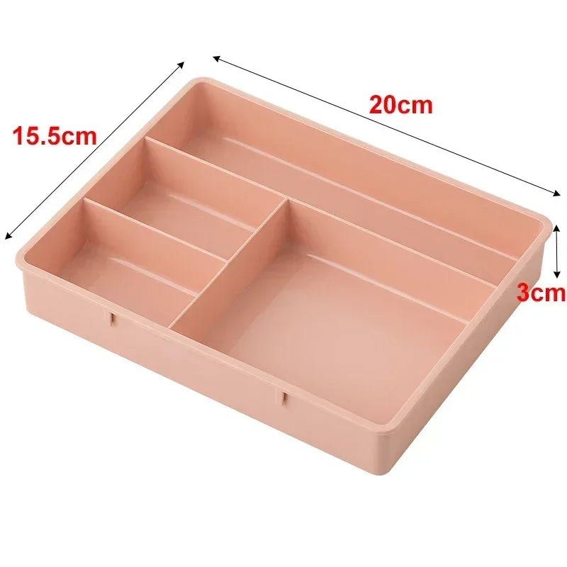 Desk Drawer Organizer Desk Sundries Stationery Storage Box Bin Cosmetics Makeup Organizer Home Office Drawer Divider Container