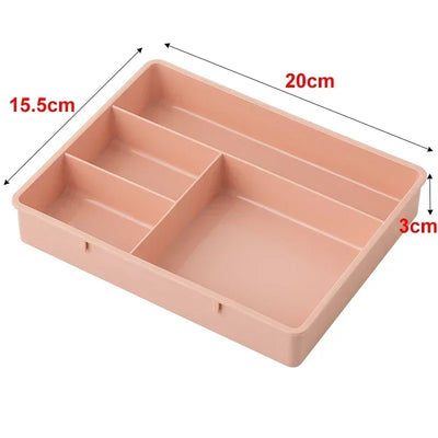 Desk Drawer Organizer Desk Sundries Stationery Storage Box Bin Cosmetics Makeup Organizer Home Office Drawer Divider Container